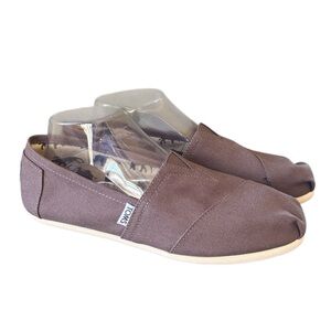 Toms Taupe Canvas Slip On Loafer‎ Flats Size 9